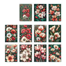 30Sheets Antique Paper Sheets Retro Aesthetic-Flowers Past