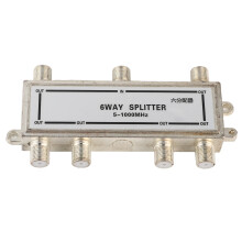 Splitter digitale a 6 vie per cavo coassiale con struttura ad alta schermatura e trasmissione stabile, splitter bidirezionale 5-1000 MHz per cavi RG6