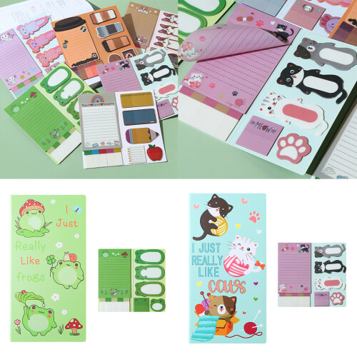 Stickier Note Set zelfklevende memoblokken Cartoon dier-2 1