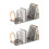 Pack van 2 Bureau Boek Einde 4 Compartimenten Acryl-Geel 1