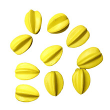 10 stks kunstmatige carambola's simulaties-Gele carambola's