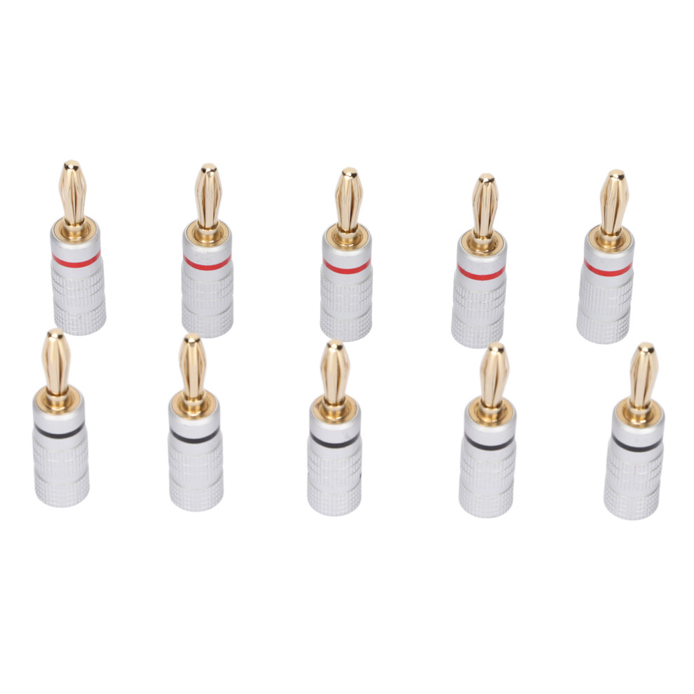 Insulated Connector For Audio Devices,Home Theater Speaker Connector With Screw Locking Mechanism,Banana Plugs For Plug And Play Use, Loud Sound, Good 9420858954415