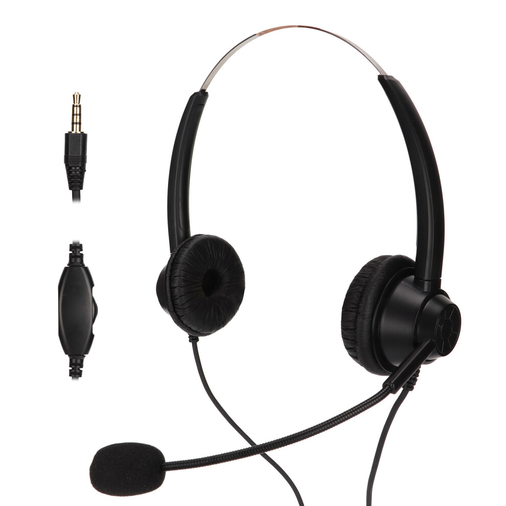 Binaural Telephone Headset With Noise Canceling Microphone Boom For Cisco Phones Wide Compatibility With 3.5Mm Devices Long Cable For Mobility Plug 9420858062042
