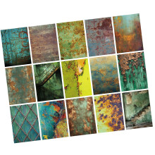 Antique Texture Paper Scrapbooking Decoration-Copper green