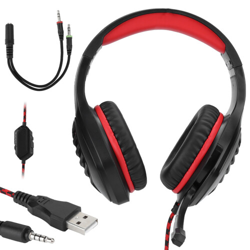 Cuffie da gioco con audio surround compatibili con diverse piattaforme, design professionale per il gioco con struttura resistente e microfono con