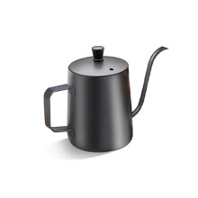 350/600MLKoffiepotten met deksel Giet over-Zwart 600 ml