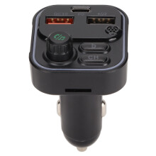 Bluetooth-FM-Transmitter für Auto-LED-Lichtleiste, Schnellladefunktion, Geräuschunterdrückung, Freisprechfunktion, Bassverstärkung,