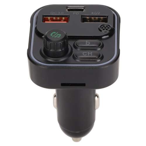 Πομπός Bluetooth FM για αυτοκίνητο, μπάρα φωτισμού LED, γρήγορη φόρτιση, μείωση θορύβου,