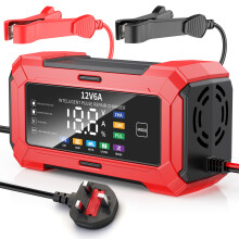 Car Battery Charger 12V 6A Automatic Smart Battery Trickle Charger, Battery Maintainer Desulfator for Car Truck Motorcycle Lawn