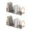 2Pcs Desk Bookend Acrylic Book End 4 Section Book-Yellow 1