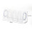 2Pcs Desk Bookend Acrylic Book End 4 Section Book-Yellow 4