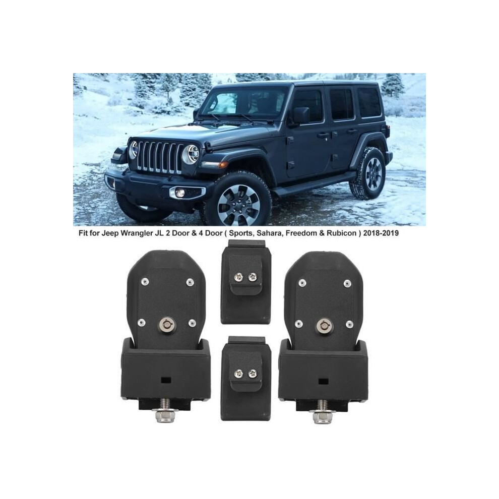 Lanqi Car Hood Latches Buckle Pins With Key Fit For Jeep Wrangler Jl 2018+ 7333425921494
