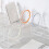 2Pcs Desk Bookend Acrylic Book End 4 Section Book-Yellow 7