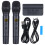 Ασύρματο Μικρόφωνο UHF Ασύρματο Σύστημα για Karaoke HD Audio Επαναφορτιζόμενος Δέκτης 1