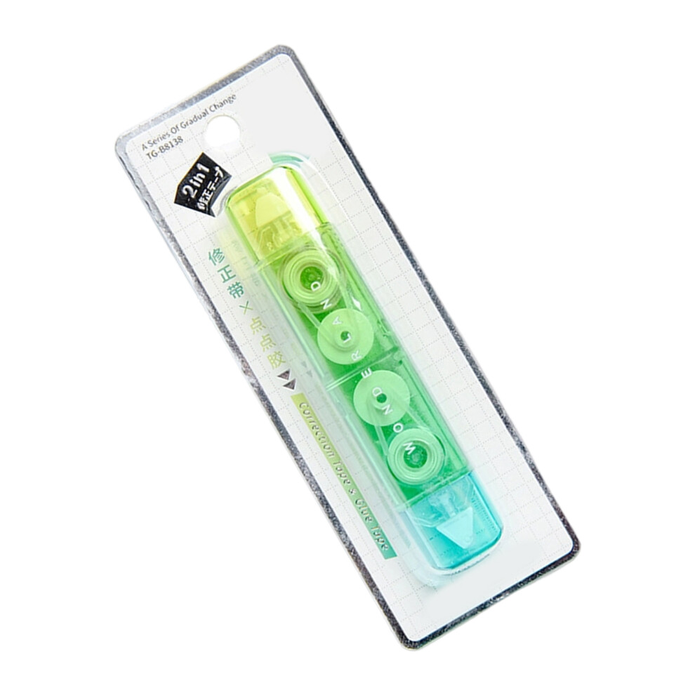 White 2 In 1 Out Tape Correction Tape Adhesive Roller For-2