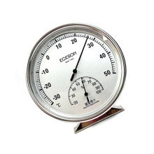 Thermomètres et hygromètres en acier stables, modèles ronds pour