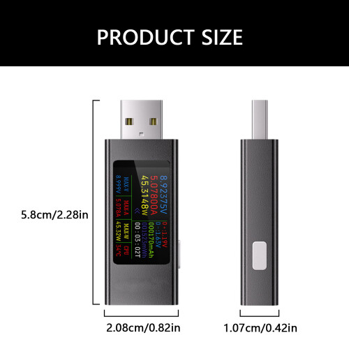 Easy To Carry USB Tester Charging Inspection Device With 2