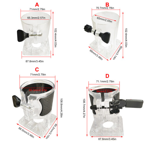Plastic Transparent Router Base for Precise-Upgrade quick lock 1