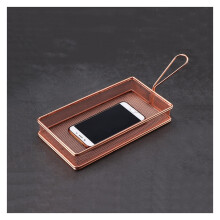 Rose Gold Stainless Steel French Fries Fry Basket with Handles for Restaurants and Snack Bars