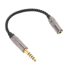 Fejhallgató adapter 4,4 mm-es szimmetrikus apa - 3,5 mm-es sztereó anya, aranyozott csatlakozó, OFC vezetékes mag, valódi hangzású,