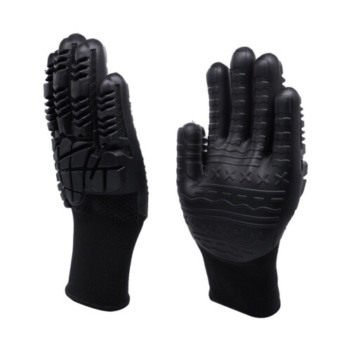 1 Pair Breathable Comfortable TPE Work Gloves Anti-Black 2