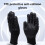 1 Pair Breathable Comfortable TPE Work Gloves Anti-Black 6