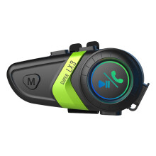 FM-musikdeling til motorcykelhjelmhøjttalere, Bluetooth 5.3-forbindelse til motorcykelintercom med langtidsholdbart batteri 700Mh til