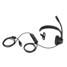 Fone de ouvido USB empresarial com indicador de ocupado, microfone com cancelamento de ruído, botões de controle de chamadas, som estéreo Hi-Fi,