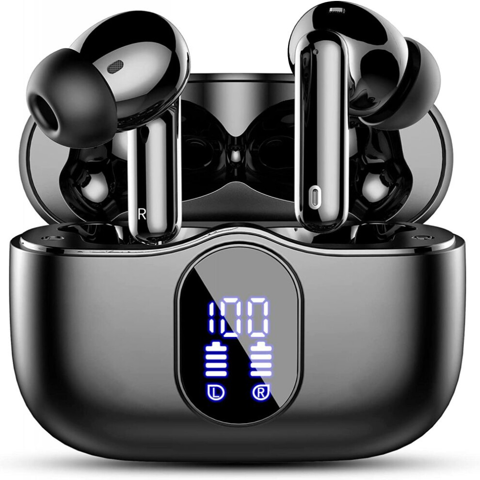 True Wireless Earbuds With Bluetooth 5.3,Enc Noise Cancelling Mic,Immersive Stereo Sound In-Ear Headphones,40H Playtime,Led Power Display, Durable 9420858076810