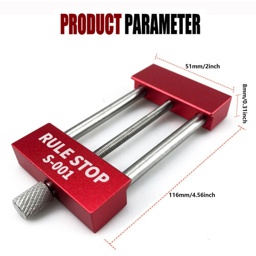 Aluminum Measuring Tool with Clear Scale Straight Rule for 2