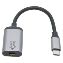 Multiport-adapter met USB-C-oplaadondersteuning, 4K60Hz-resolutie, HDMI, DisplayPort en Mini DP-kabel voor tablets, telefoons en laptops, gemaakt van