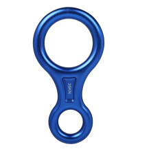 Aluminiumlegering Figure8Descender, compacte draagbare klimuitrusting met 35 kN trekkracht, lichtgewicht en slijtvast abseilapparaat voor rotsklimmen