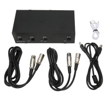 Sursă de alimentare Phantom pentru microfoane cu condensator, preamplificator de microfon cu ieșire XLR echilibrată, amplificator de amplificare a