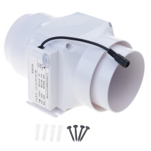 12 V 5,5 x 2,1 mm 4 Zoll Inline-Kanalventilator für Gewächshaus,