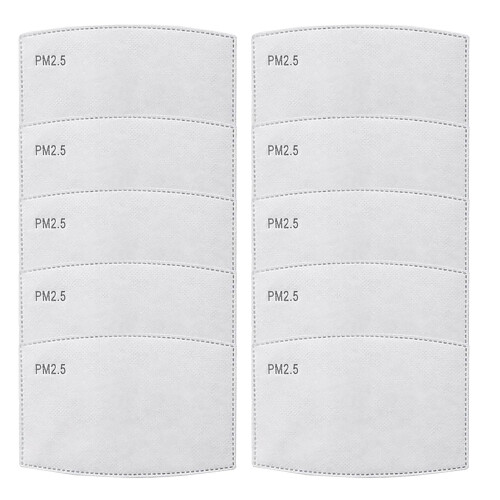 Replacement Filters for Face Mask Pk of 10 - Breathable Multi-Layer Filter Pads