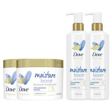 Dove Body Love Moisture Duo Hyaluronic Acid Cleanser & Shower Butter, 2 Pack
