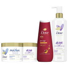 Dove Body Age Embrace Shower Butters & Love Moisture, Cleansers & Pro Care Wash