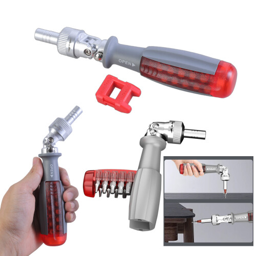 Adjustable Rotation Ratchet Screwdriver-Turnable double head 2