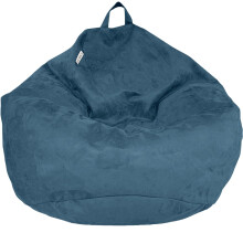 Extra Large Microsuede Bean Bag Chair Cover for Kids and Adults, 3 ft Stuffed Animal Storage