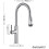 Solid Brass Pull Down Kitchen Faucet with Magnetic Docking Sprayer and Chrome Finish 4