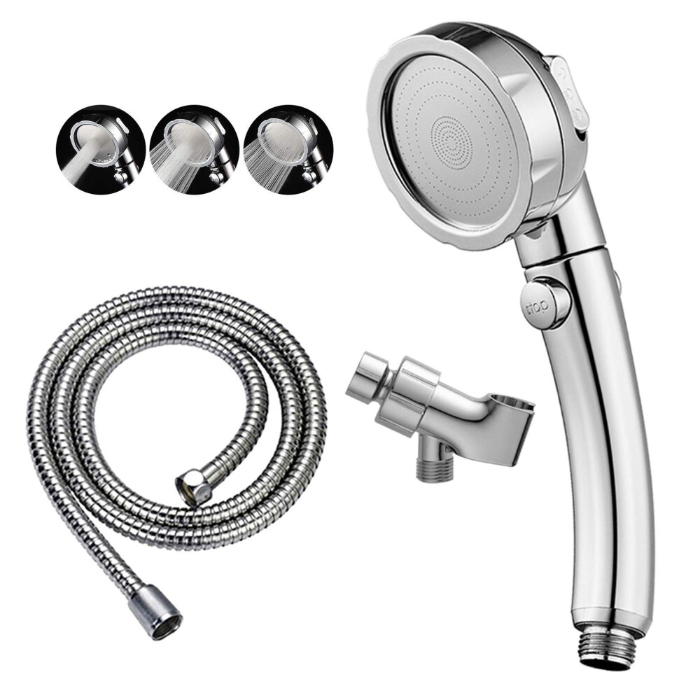 KAÄ°ING CHROME High Pressure Hand Shower Title Open/Off Pause Switch, 3 Spray Mods