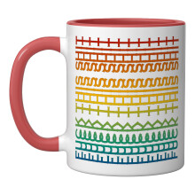 Ceramic Coffee Mug Red and White 11oz Microwave and Dishwasher Safe Funny Christmas Gift Cup