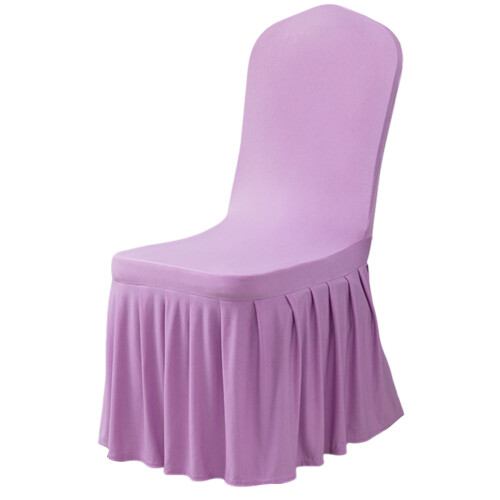 Housse de chaise extensible, housse de chaise de-Violet clair