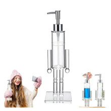 5PCS Nutcracker Christmas Soap Dispenser Clear Acrylic Leak Pump for Kitchen and Bathroom