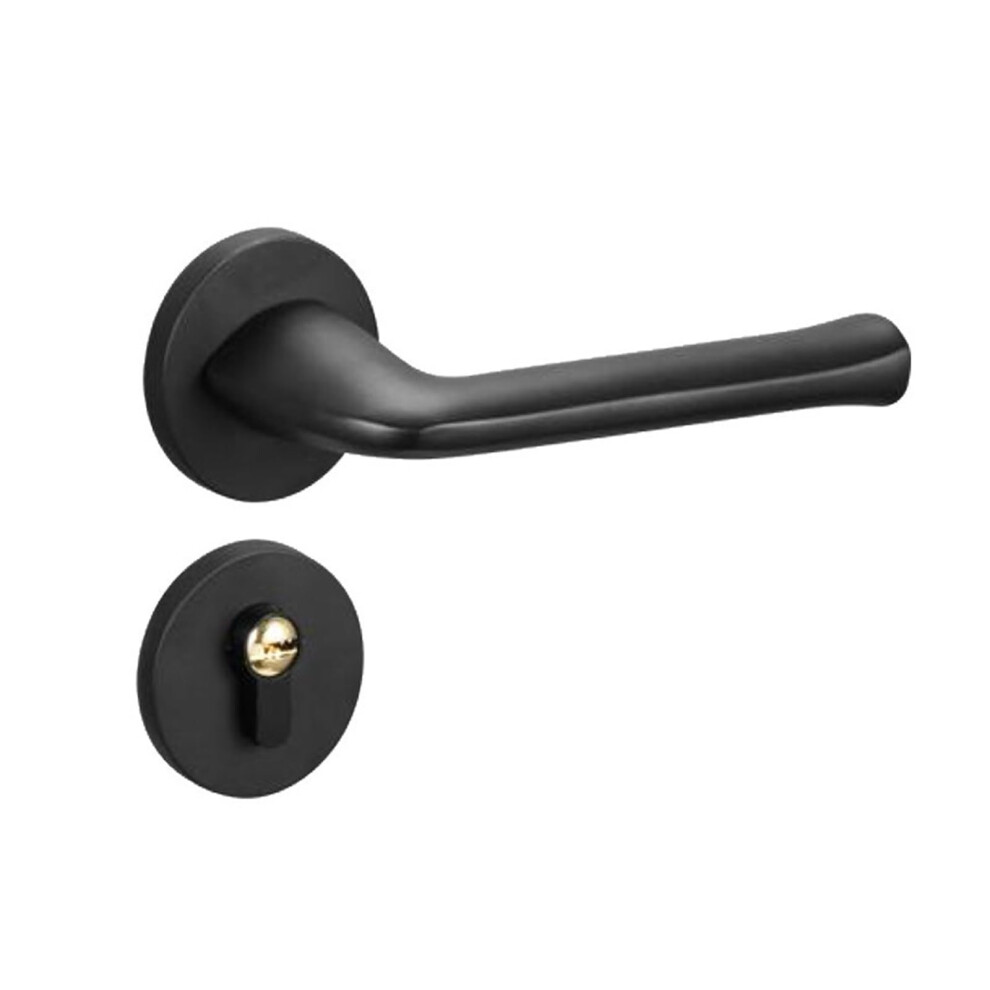 Silent Magnetic Door Lock With Smooth Lever For Interior Solid Wood, Durable Black Zinc Alloy 9426802875294