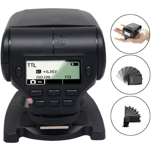 TTL Flash GN32 with LCD Display MultiMode Lighting for Fujifilm X Series Cameras 1