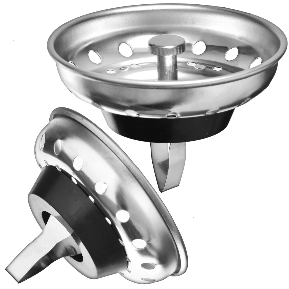 2 Pack Kitchen Sink Strainer And Stopper Combo, 3.5 Inch Stainless Steel Basket, Clog Prevention 9426802875409