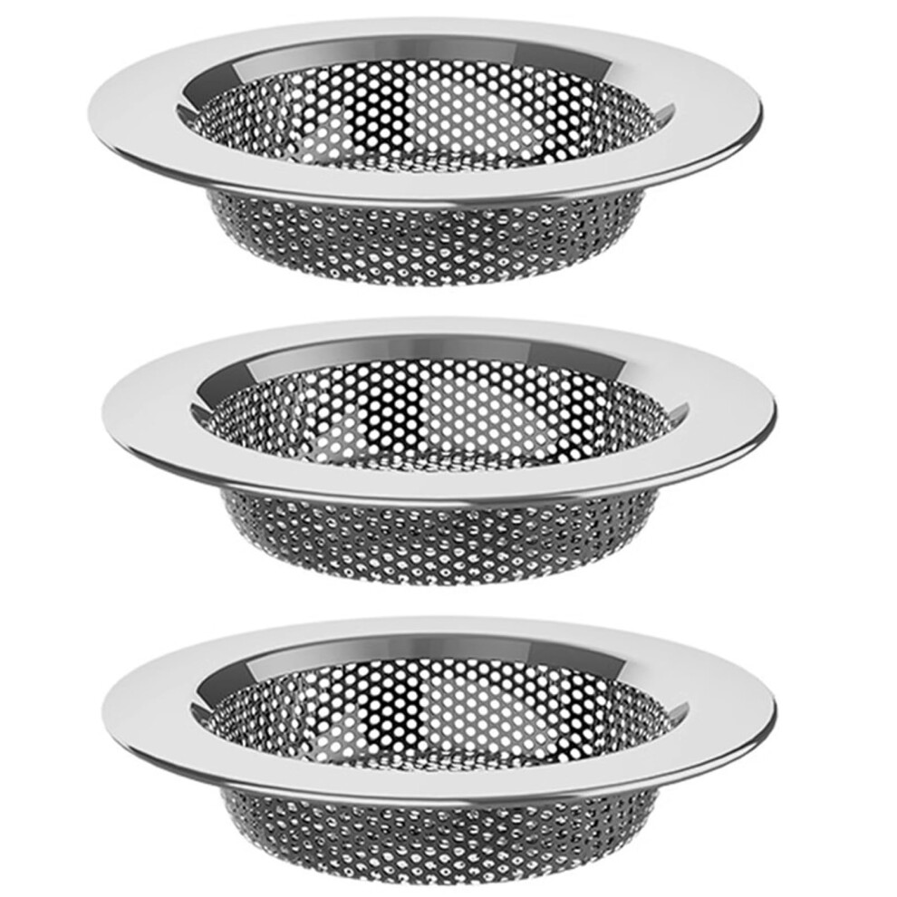3Pcs Stainless Steel Sink Strainer Basket For Kitchen Drain Filter With Durable Fine Mesh 9119770770776