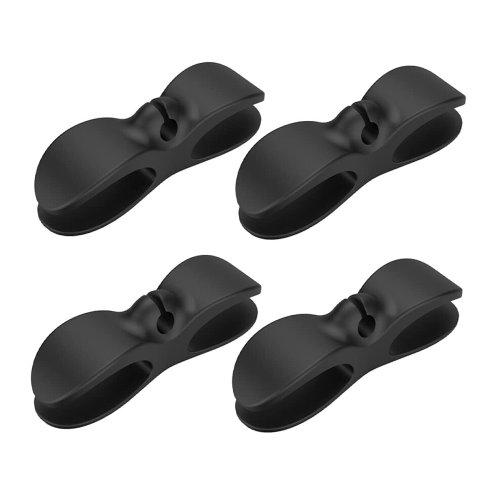 4Pcs Adhesive Cable Organizer For Kitchen Appliances Cord Management Silicone Holders Black 9426802875928
