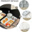 Ceramic 5 Compartment Portion Control Plate for Healthy Eating, Square Divided Dinner Plate Blue 2